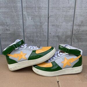 A bathing ape Bapesta Mid Green Size 8
